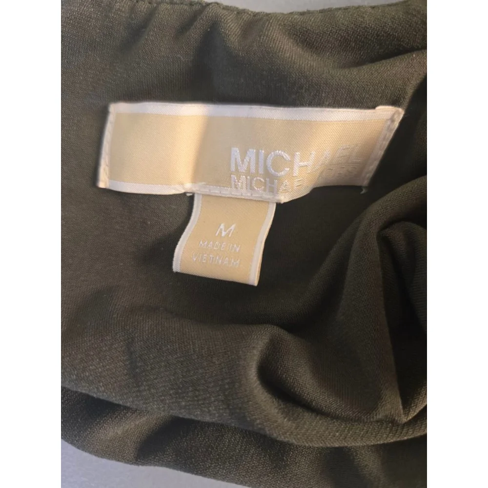 Women's Michael Kors Jumpsuit M Green with Gold Zipper